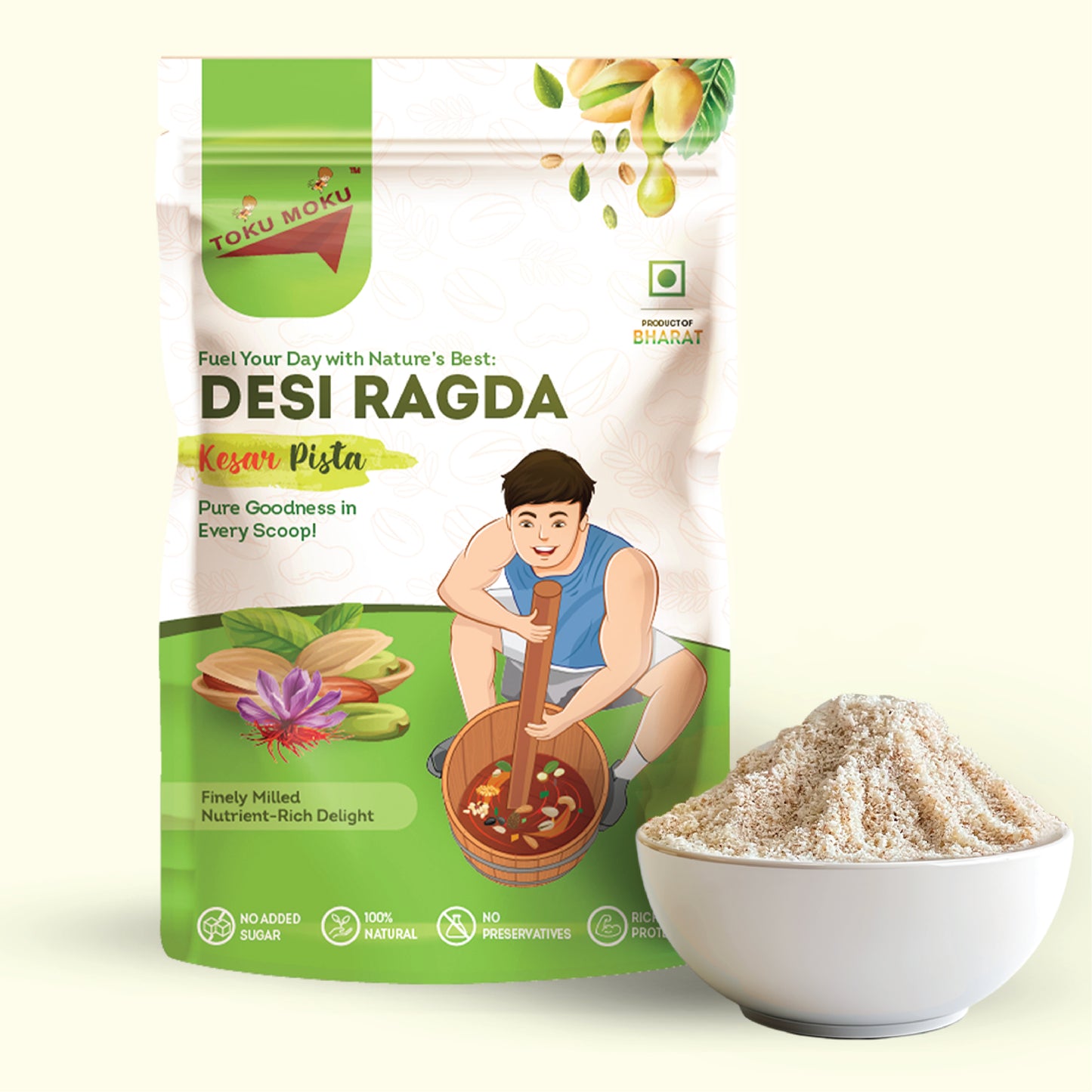 Desi Ragda Kesar Pista Milk Mix | Blend of Protein-Rich Dried Fruits and Nuts