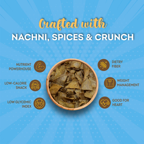 Ragi Chips Tasty & High Protein Snacks Chips | 30% Of Protein | No Palm Oil or Trans Fats | No Junk & Chemicals | Baked, not Fried