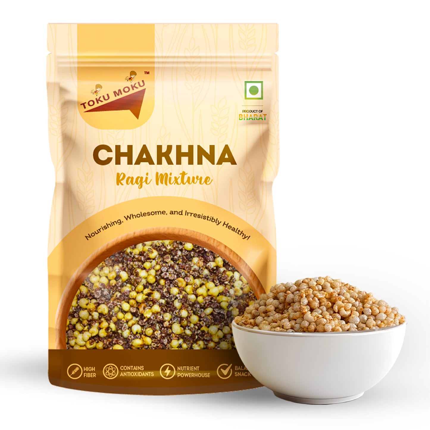 Ragi Mixture – Chatpata, Healthy Namkeen Snacks – Roasted, Not Fried | No Palm Oil | Healthy Replacement of Chips & Bhujia